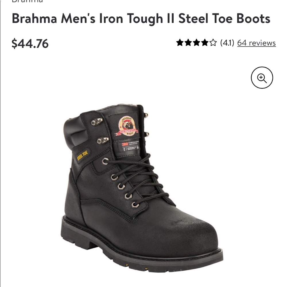 Steel toe boots